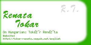 renata tokar business card